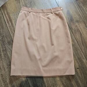 Ralph Lauren Vintage Beige with Belt Loops Lined Mini Skirt Sz 4
